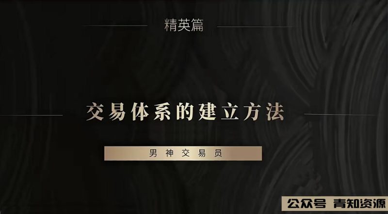 「极道」 作手逍遥风课黑金系列课程,交易操盘体系-青知资源